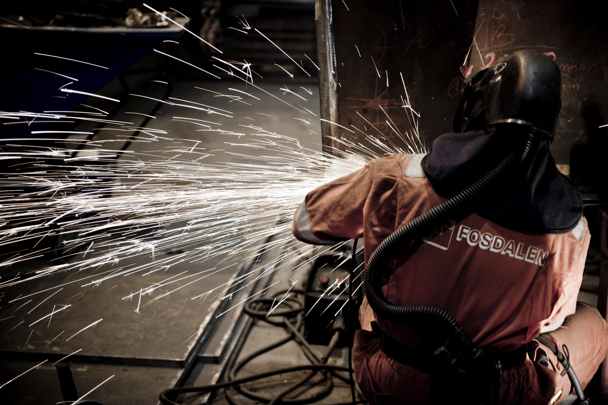 Fosdalen production worker welding